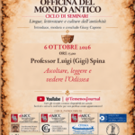 Conferenza del prof. Luigi Spina, 6 ottobre 2026 ore 17.00